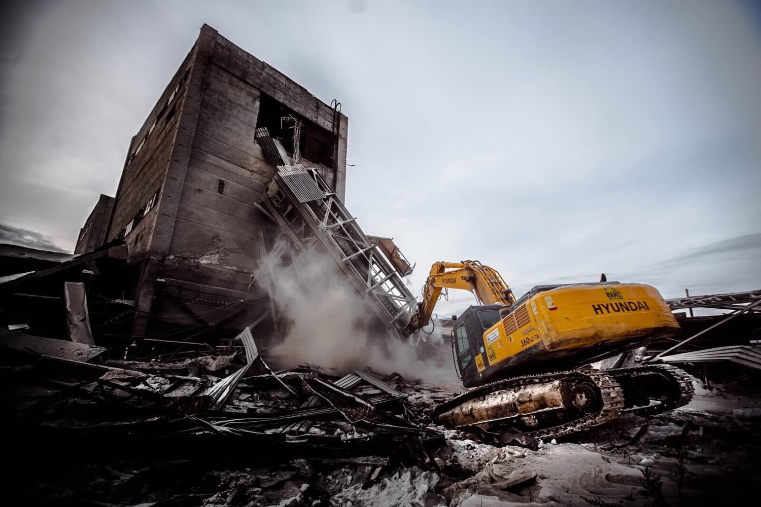 Съемка строительных работ