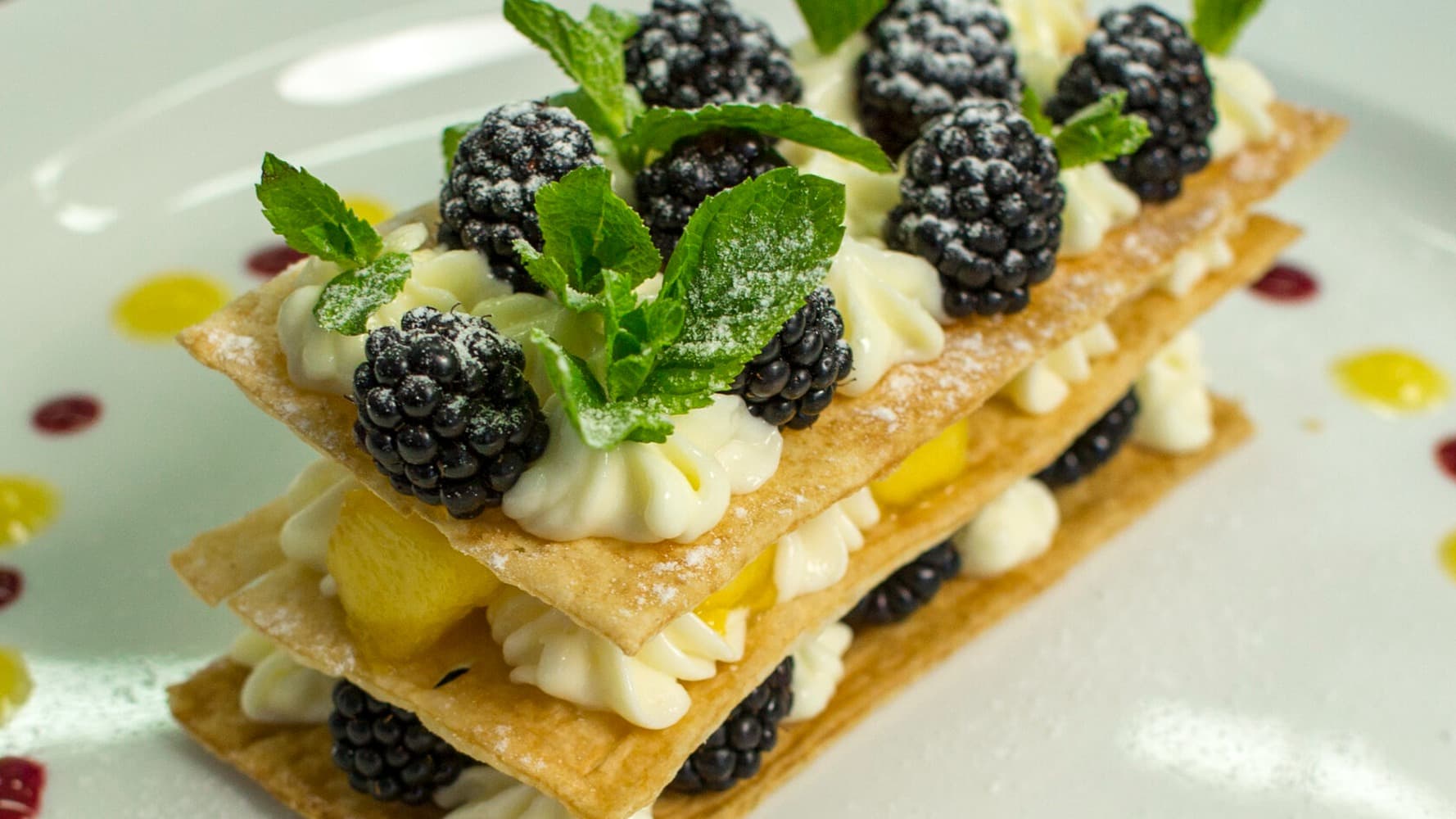 Вафли с ежевикой